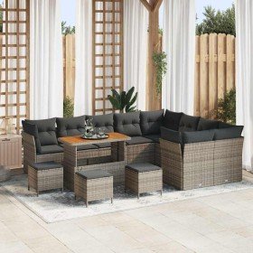 Conjunto de sofá de jardín 13 pcs Gris ratán sintético en Sofás de exterior | Comprar online en Foru.es