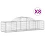 Cestas de gaviones 8 uds forma de arco hierro 200x50x40/60 cm de vidaXL, Maceteros y jardineras - Ref: Foro24-3146263, Precio...