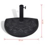 Base de sombrilla semicircular de resina de vidaXL, Bases para sombrillas - Ref: Foro24-40820, Precio: 44,21 €, Descuento: %