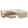 Conjunto de sofás de jardín 13 pcs Beige ratán sintético en Sofás de exterior | Comprar online en Foru.es