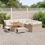 Conjunto de sofás de jardín 13 pcs Beige ratán sintético en Sofás de exterior | Comprar online en Foru.es