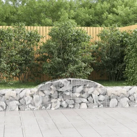 Cestas de gaviones 2 uds forma de arco hierro 300x30x40/60 cm de vidaXL, Maceteros y jardineras - Ref: Foro24-3146467, Precio...