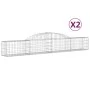 Cestas de gaviones 2 uds forma de arco hierro 300x30x40/60 cm de vidaXL, Maceteros y jardineras - Ref: Foro24-3146467, Precio...