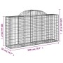 Cestas de gaviones 3 uds forma de arco hierro 200x50x100/120cm de vidaXL, Maceteros y jardineras - Ref: Foro24-3146321, Preci...