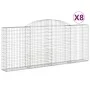 Cestas de gaviones 8 uds forma de arco hierro 300x30x120/140 cm de vidaXL, Maceteros y jardineras - Ref: Foro24-3146545, Prec...