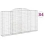 Cestas de gaviones 4 uds forma de arco hierro 300x30x160/180 cm de vidaXL, Maceteros y jardineras - Ref: Foro24-3146577, Prec...