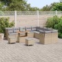 Conjunto de sofá de jardín 13 pcs Beige ratán sintético en Sofás de exterior | Comprar online en Foru.es