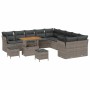 Conjunto de sofá de jardín 13 pcs Gris ratán sintético en Sofás de exterior | Comprar online en Foru.es