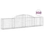 Cestas de gaviones 10 uds forma de arco hierro 300x30x60/80 cm de vidaXL, Maceteros y jardineras - Ref: Foro24-3146493, Preci...