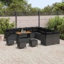Conjunto de sofá de jardín 14 pcs Negro ratán sintético en Sofás de exterior | Comprar online en Foru.es