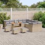 Conjunto de sofá de jardín 14 pcs Beige ratán sintético en Sofás de exterior | Comprar online en Foru.es