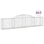 Cestas de gaviones 17 uds forma de arco hierro 300x30x60/80 cm de vidaXL, Maceteros y jardineras - Ref: Foro24-3146498, Preci...