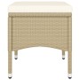Set comedor jardín 5 pzas ratán sintético vidrio templado beige en Conjuntos de jardín | Comprar online en Foru.es