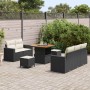 Conjunto de sofá de jardín 8 pcs Negro ratán sintético en Sofás de exterior | Comprar online en Foru.es
