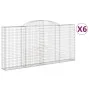 Cestas de gaviones 6 uds forma de arco hierro 300x30x140/160 cm de vidaXL, Maceteros y jardineras - Ref: Foro24-3146561, Prec...