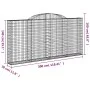 Cestas de gaviones 6 uds forma de arco hierro 300x30x140/160 cm de vidaXL, Maceteros y jardineras - Ref: Foro24-3146561, Prec...