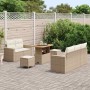 Conjunto de sofá de jardín 8 pcs Beige ratán sintético en Sofás de exterior | Comprar online en Foru.es