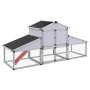 Gallinero con corral y nido aluminio de vidaXL, Jaulas y habitáculos para animales pequeños - Ref: Foro24-41323, Precio: 525,...