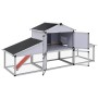 Gallinero con corral y nido aluminio de vidaXL, Jaulas y habitáculos para animales pequeños - Ref: Foro24-41323, Precio: 525,...