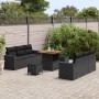 Conjunto de sofá de jardín 9 pcs Negro ratán sintético en Sofás de exterior | Comprar online en Foru.es