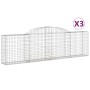 Cestas de gaviones 3 uds forma de arco hierro 300x30x80/100 cm de vidaXL, Maceteros y jardineras - Ref: Foro24-3146504, Preci...