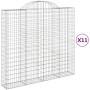 Cestas gaviones 11 uds forma de arco hierro 200x50x180/200 cm de vidaXL, Maceteros y jardineras - Ref: Foro24-3146413, Precio...