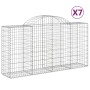 Cestas de gaviones 7 uds forma de arco hierro 200x50x100/120 cm de vidaXL, Maceteros y jardineras - Ref: Foro24-3146325, Prec...