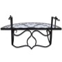 Mesa de balcón colgante mosaico negro y blanco de vidaXL, Mesas de jardín - Ref: Foro24-41125, Precio: 80,78 €, Descuento: %