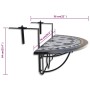 Mesa de balcón colgante mosaico negro y blanco de vidaXL, Mesas de jardín - Ref: Foro24-41125, Precio: 80,78 €, Descuento: %