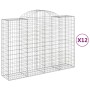 Cestas gaviones 12 uds forma de arco hierro 200x50x140/160 cm de vidaXL, Maceteros y jardineras - Ref: Foro24-3146372, Precio...