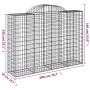 Cestas gaviones 12 uds forma de arco hierro 200x50x140/160 cm de vidaXL, Maceteros y jardineras - Ref: Foro24-3146372, Precio...
