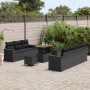 Conjunto de sofá de jardín 10 pcs Negro ratán sintético en Sofás de exterior | Comprar online en Foru.es