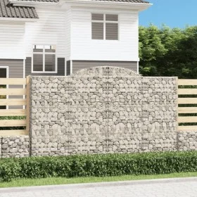 Cestas de gaviones 2 uds forma de arco hierro 300x30x180/200 cm de vidaXL, Maceteros y jardineras - Ref: Foro24-3146593, Prec...