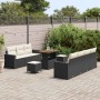 Conjunto de sofá de jardín 10 pcs Negro ratán sintético en Sofás de exterior | Comprar online en Foru.es