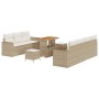 Conjunto de sofá de jardín 10 pcs Beige ratán sintético en Sofás de exterior | Comprar online en Foru.es