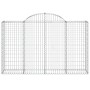Cestas de gaviones 2 uds forma de arco hierro 200x50x120/140 cm de vidaXL, Maceteros y jardineras - Ref: Foro24-3146341, Prec...
