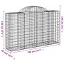 Cestas de gaviones 2 uds forma de arco hierro 200x50x120/140 cm de vidaXL, Maceteros y jardineras - Ref: Foro24-3146341, Prec...