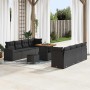 Conjunto de sofás de jardín 11 pcs Negro ratán sintético en Sofás de exterior | Comprar online en Foru.es