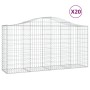 Cestas de gaviones 20 uds forma de arco hierro 200x50x100/120cm de vidaXL, Maceteros y jardineras - Ref: Foro24-3145655, Prec...