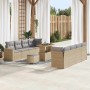 Conjunto de sofá de jardín 11 pcs Beige ratán sintético en Sofás de exterior | Comprar online en Foru.es