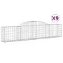 Cestas de gaviones 9 uds forma de arco hierro 300x30x60/80 cm de vidaXL, Maceteros y jardineras - Ref: Foro24-3146492, Precio...