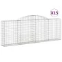 Cestas de gaviones 15 uds forma arco hierro 300x30x100/120 cm de vidaXL, Maceteros y jardineras - Ref: Foro24-3146533, Precio...