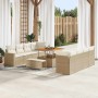 Conjunto de sofá de jardín 11 pcs Beige ratán sintético en Sofás de exterior | Comprar online en Foru.es
