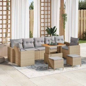 Conjunto de sofá de jardín 10 pcs Beige ratán sintético en Sofás de exterior | Comprar online en Foru.es