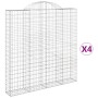 Cestas de gaviones 4 uds forma de arco hierro 200x30x200/220 cm de vidaXL, Maceteros y jardineras - Ref: Foro24-3146217, Prec...
