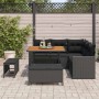 Conjunto de sofá de jardín 8 pcs Negro ratán sintético en Sofás de exterior | Comprar online en Foru.es