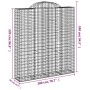 Cestas de gaviones 3 uds forma de arco hierro 200x50x220/240 cm de vidaXL, Maceteros y jardineras - Ref: Foro24-3146447, Prec...