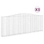 Cestas de gaviones 3 uds forma de arco hierro 400x30x140/160 cm de vidaXL, Maceteros y jardineras - Ref: Foro24-3145853, Prec...