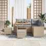 Conjunto de sofás de jardín 8 pcs Beige ratán sintético en Sofás de exterior | Comprar online en Foru.es
