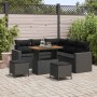 Conjunto de sofás de jardín 8 pcs Negro ratán sintético en Sofás de exterior | Comprar online en Foru.es